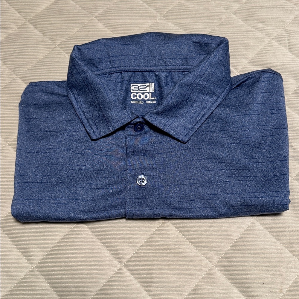 32 Degree Cool Blue Polo - Mens Size X Large